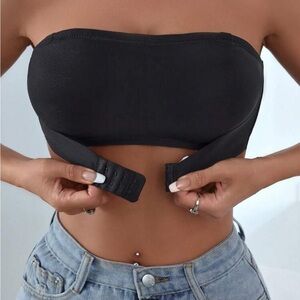 Women's Bandeau Bra With Front Closure And Bottom Hem medium